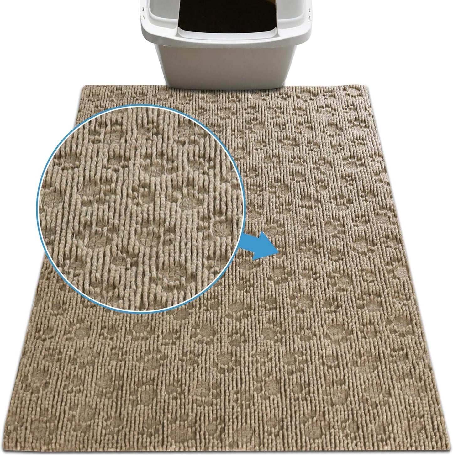 Drymate Cat Litter Box Mat, Litter Trapping Mat, Waterproof, Urine-Proof, Absorbent, Machine Washable, Soft on Paws, Contains Mess, Protects Floors, Kitten Supplies, Dark Grey, 28x36 XL - Image 9