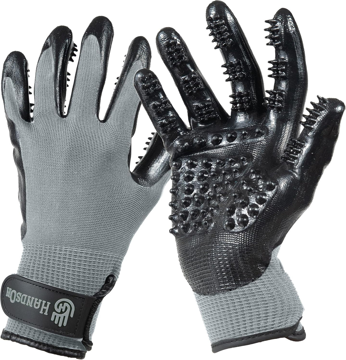 Pet Shedding, Bathing, Grooming, Hair Removing Gloves, Gentle Brush for Cats, Dogs, Horses by the #1 Ranked, Award-Winning Handson Gloves (Green, Medium) - Image 14