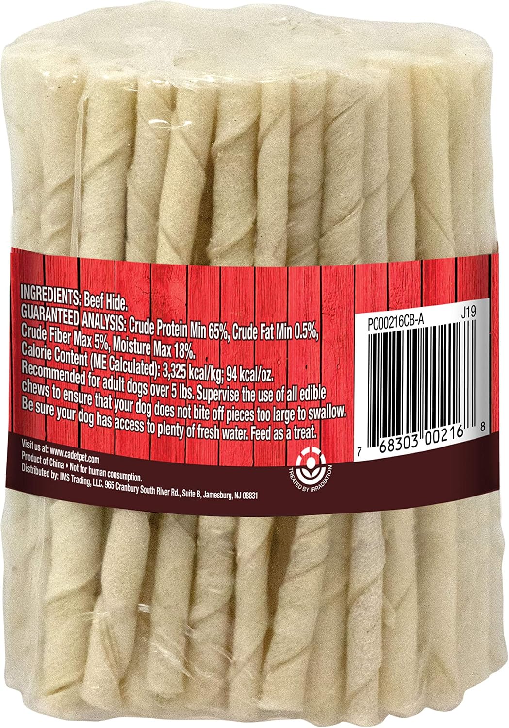 Premium grade raw hide twist sticks 100 pack product layout