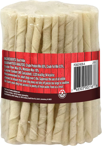 Premium grade raw hide twist sticks 100 pack product layout