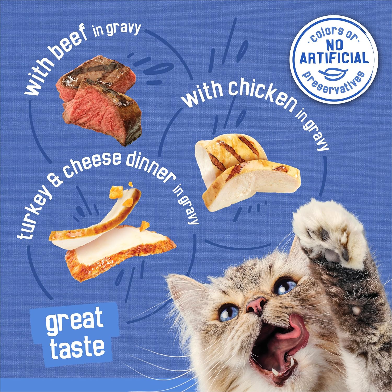 Purina Friskies shreds chicken in gravy can top view