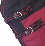 LEAFOREST equestrian winter rug side profile displaying the secure cross surcingles and ripstop fabric