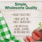 Nylabone healthy edibles savory beef flavor dog chew rewards back ingredients panel