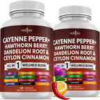 New Age Cayenne Pepper with Hawthorn Berry 120 capsules front view showing premium packaging