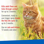 Adams flea killer and tick preventative treatment spray application