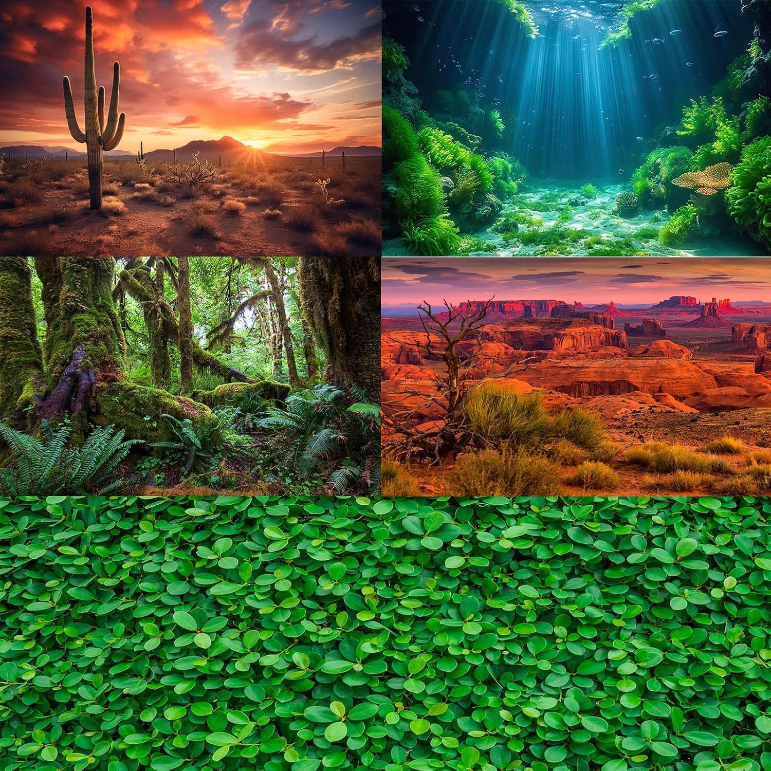 Riivvdise reptile habitat background with clear deep sea stone textures.