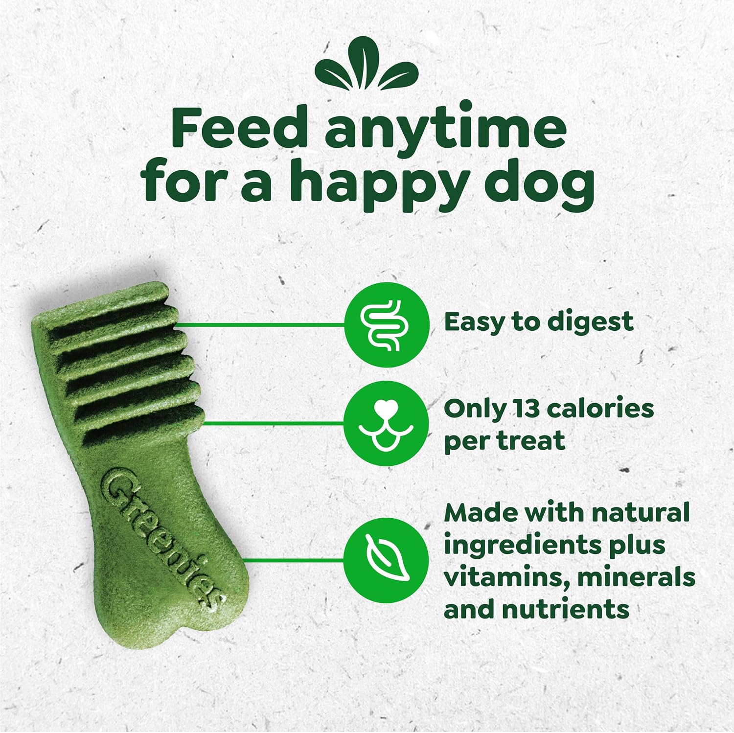 Greenies chewy blueberry flavored dog treats product description label