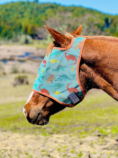 Durable mesh detail of Star Point Horsemanship fly mask