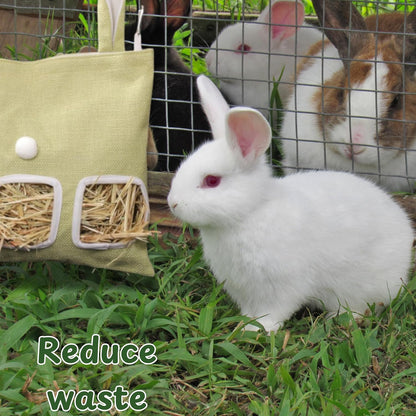 Cute Hanging Rabbit Hay Feeder Bag, Guinea Pig Hay Bag, Bunny Feeders Holder Storage For Small Pets Bunnies Chinchilla Hamster Rats, Guinea Pig Accessories For Cage, Bunny Accessories For Cage (Green) - Image 6