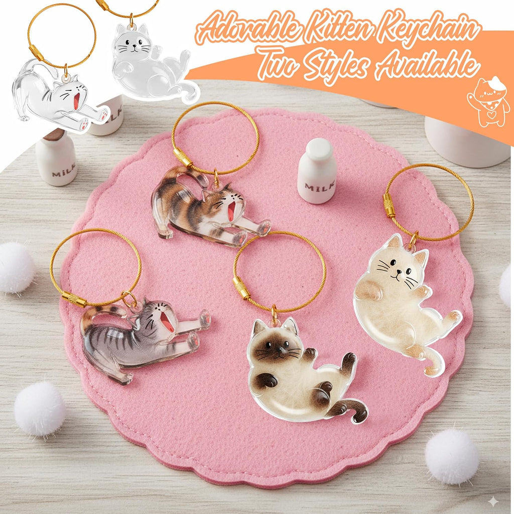 OGNWFUNK pet hair collector keychain being filled with a small lock of pet fur.