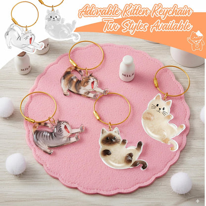 OGNWFUNK pet hair collector keychain being filled with a small lock of pet fur.