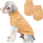 Dog Sweaters for Small Dogs Knit Small Dog Sweater Warm Winter Dog Clothes Girl Turtleneck Puppy Sweater Sleeveless Chihuahua Clothes for Cold Weather Solid Stretchy Pet Cat Outfit (Rose, S) - Image 14