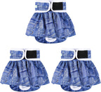 Wegreeco female pet diapers illustrating how to measure a dog's waist for the perfect size.