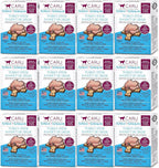 Brand logo and packaging details for Caru wet cat food