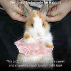 Cute small animal apparel pink gingham pattern dress for pet photography.
