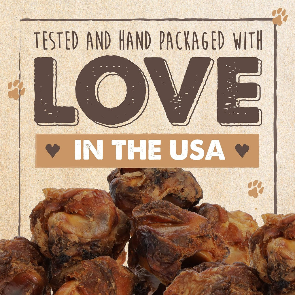 Single ingredient beef knee cap bones for pets