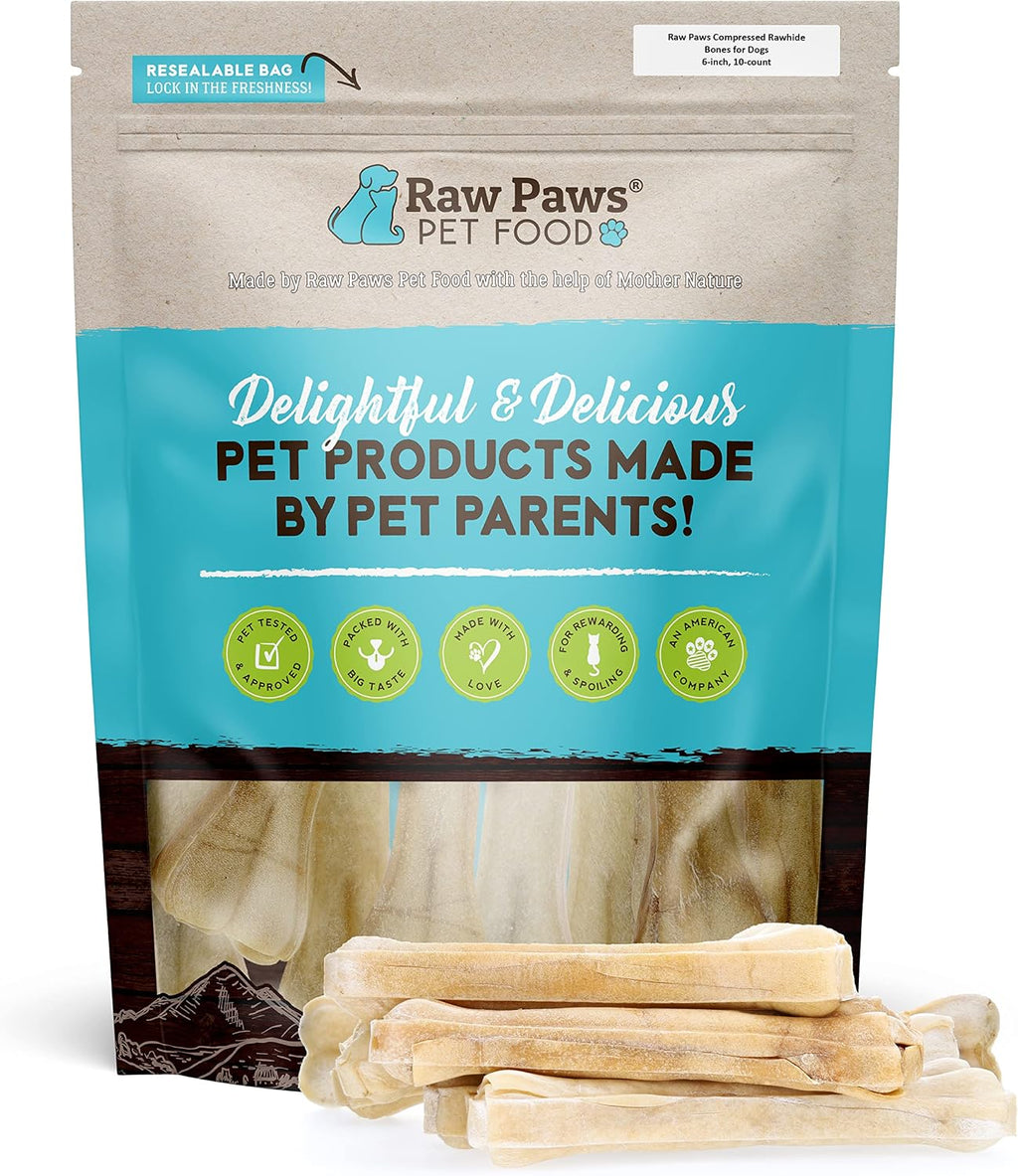 Raw Paws pet food safe non expanding dog chewing bones display