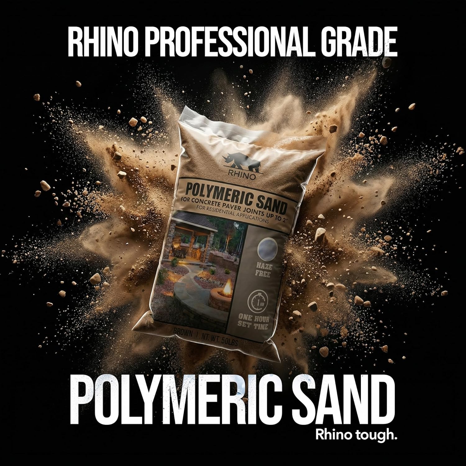 Rhino Power Bond Plus polymeric sand texture close up