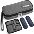 Apollo Walker insulin cooler travel case gray front view for diabetic medication storage