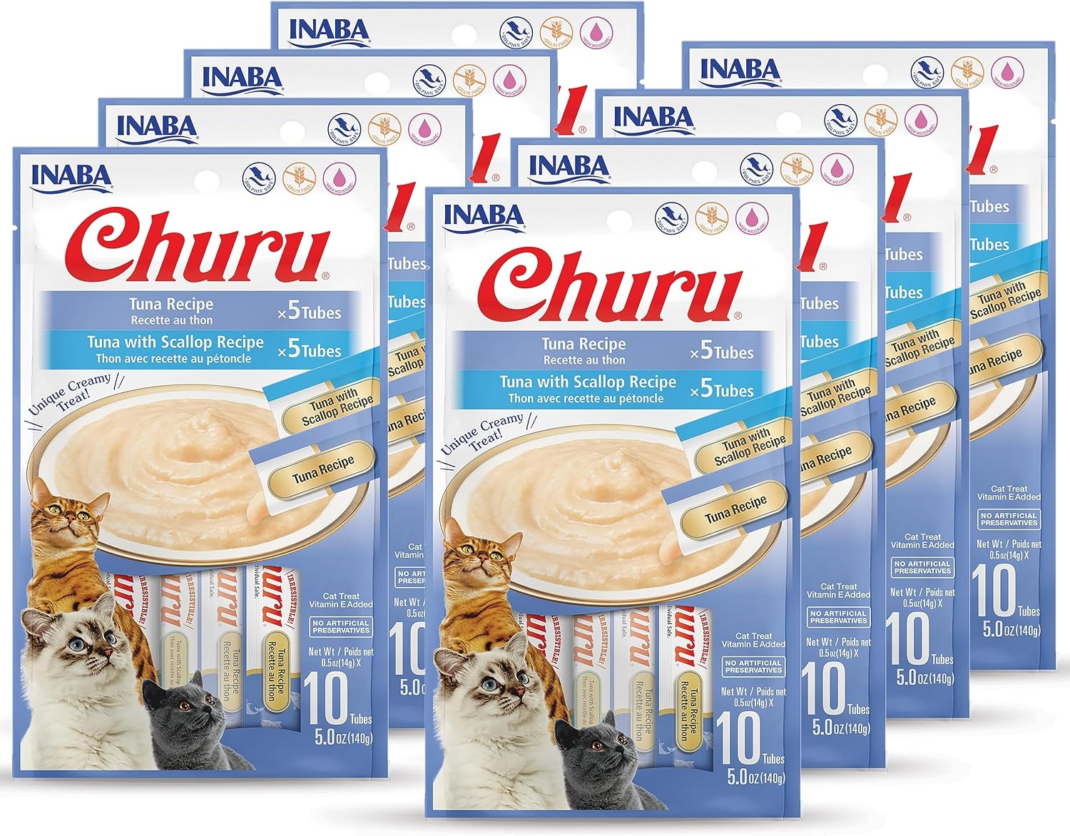 Hand feeding cat with Inaba Churu treat