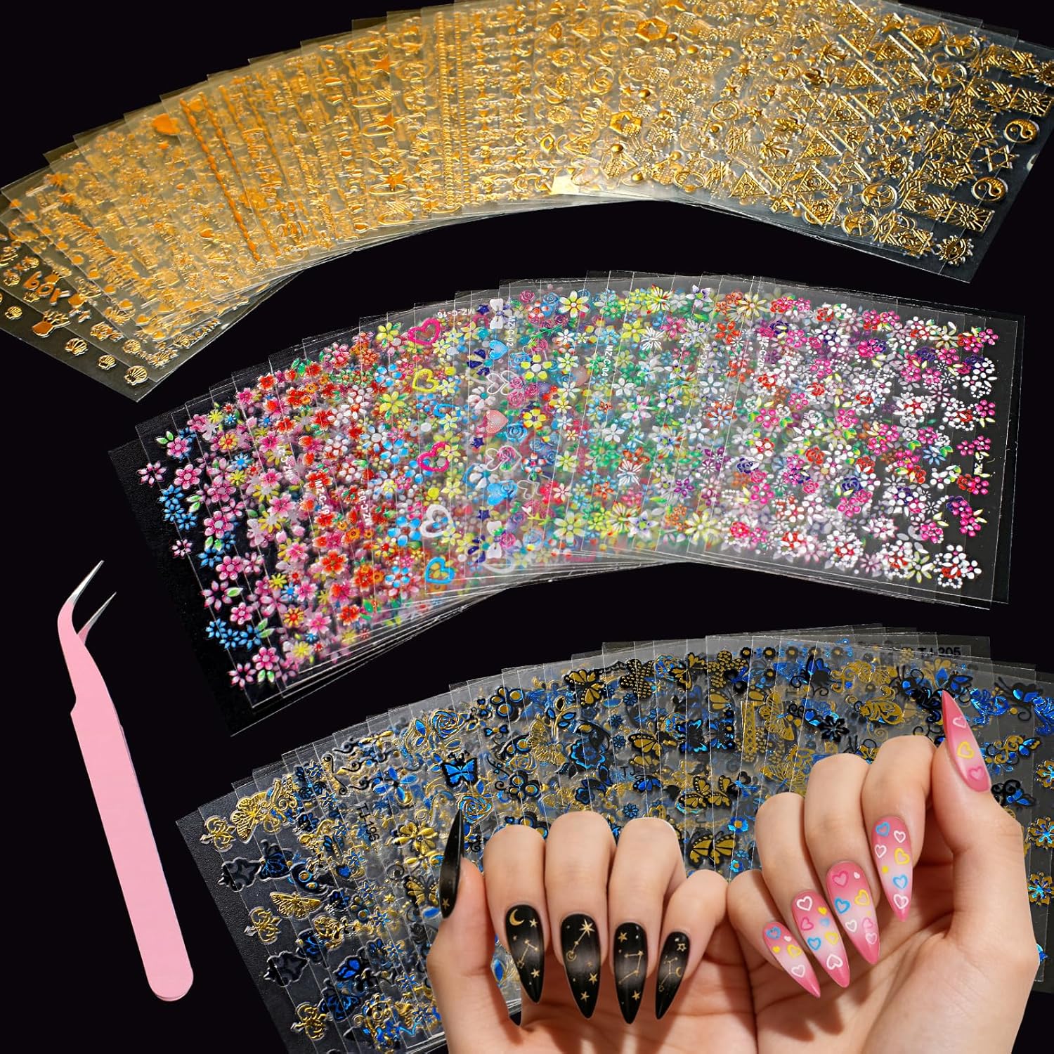 Vivinin 90 sheets nail stickers front packaging view