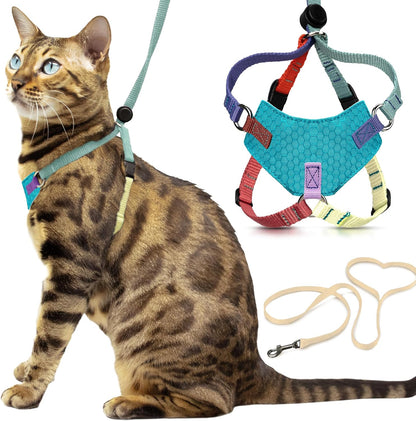 Houdini(TM) Escape Proof Cat Harness and Leash Set by OutdoorBengal - Black, Medium Cat Harness for Walking - Image 13