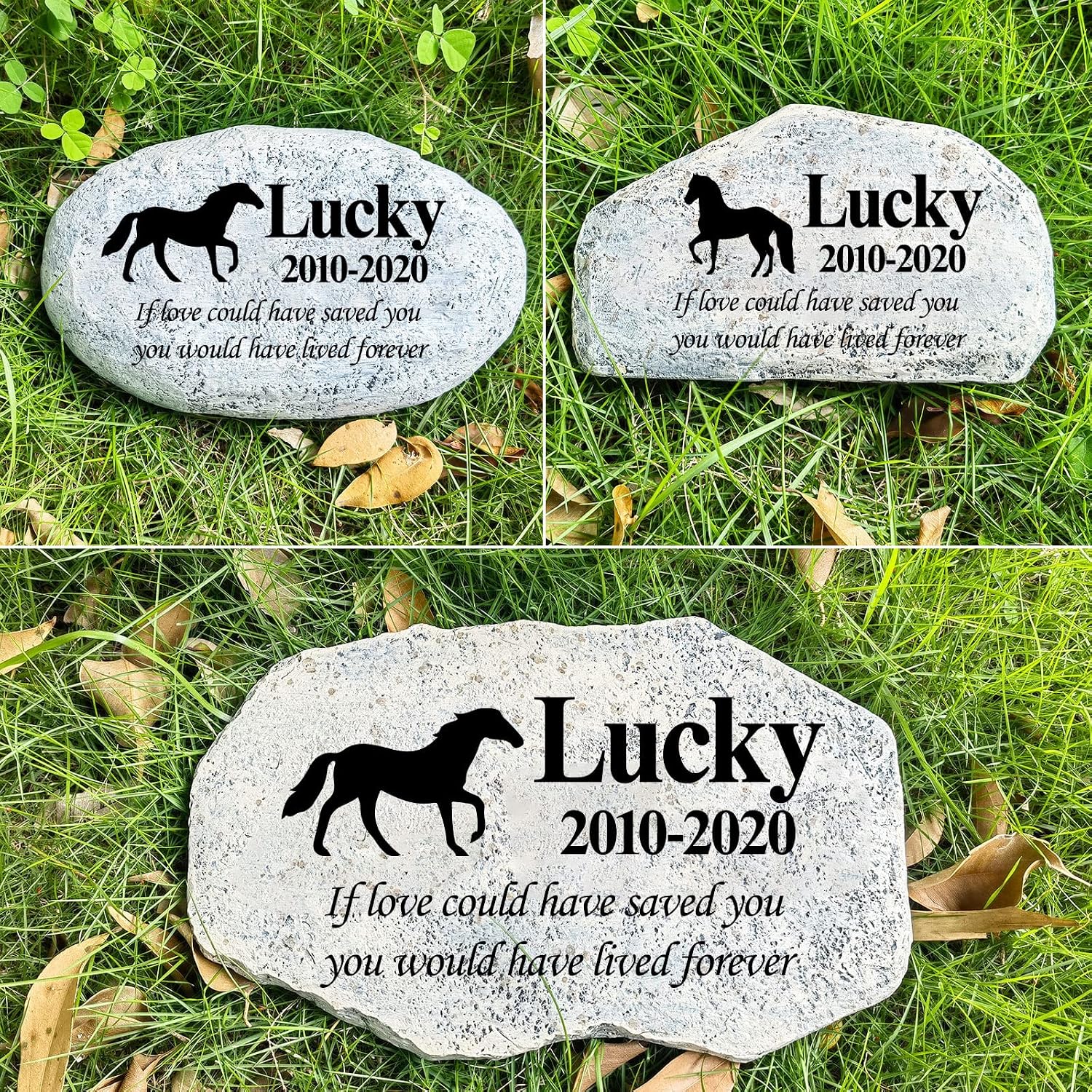 Zatanmulo Personalized Pet Memorial Stone, Garden Memorial Stone Personalized, Cat Headstone, Cat Tombstone, Memorial Plaque Outdoor, Garden Stepping Stone (Cat) - Image 13