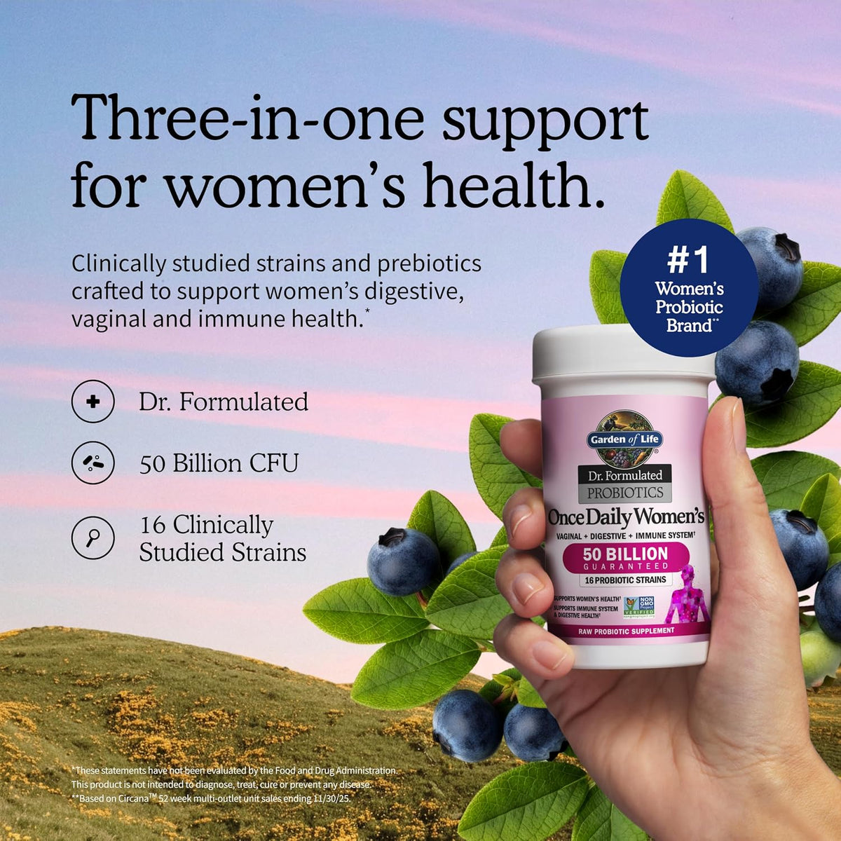 Garden of Life Dr. Formulated Once Daily Women's Probiotics, 50B CFU, 30ct - Image 2
