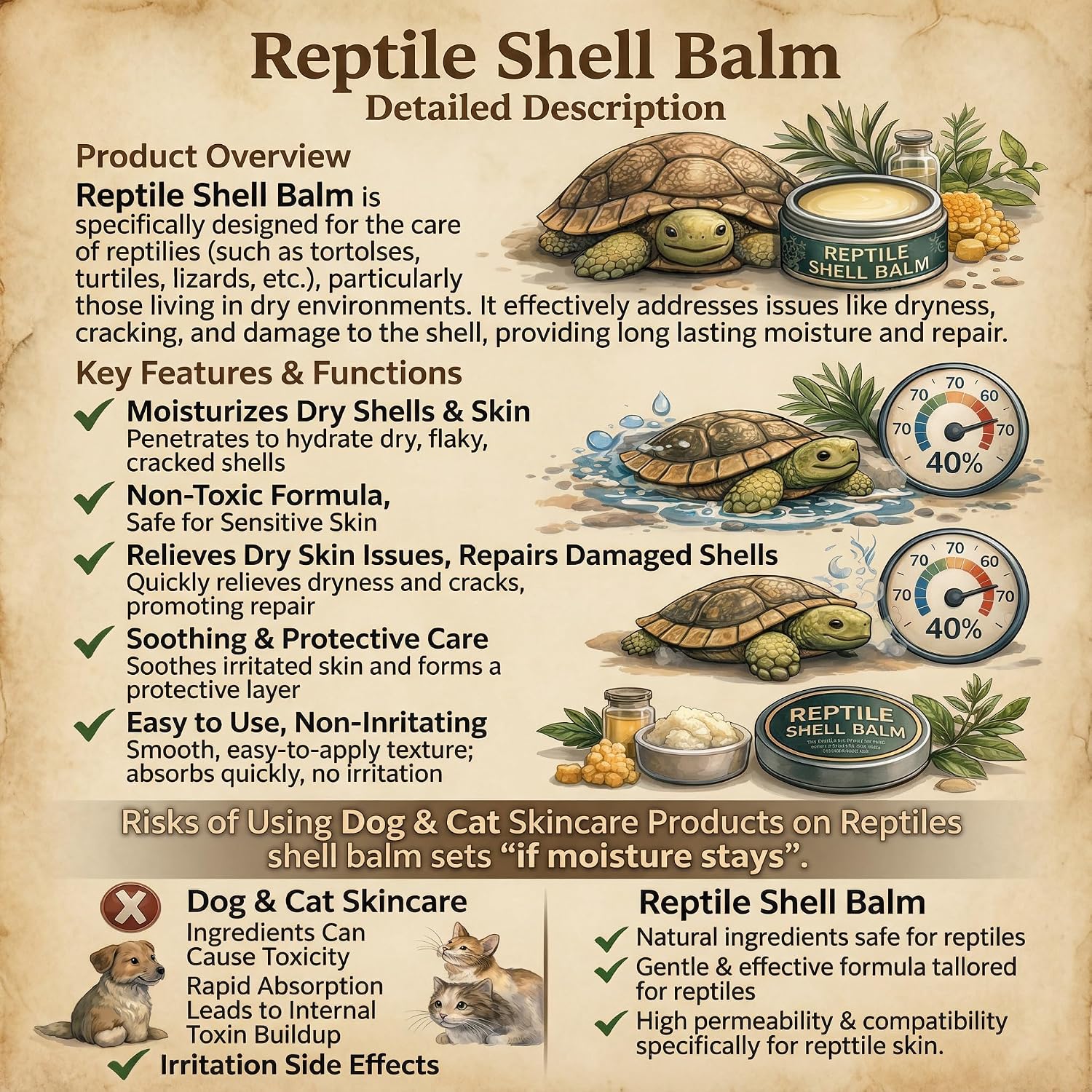 Texture demonstration of Ropto reptile balm