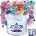 Fun Kidz 4 Pound clear slime bucket kit front view showcasing the large storage container with carry handle