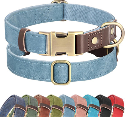 Didog Soft PU Leather Dog Collars for Small Dogs,Classic Adjustable Dog Collars with Quick Release Metal Buckle,Easy Clean and Comfortable with Nylon Lining,Green,S Neck 11-15" - Image 14