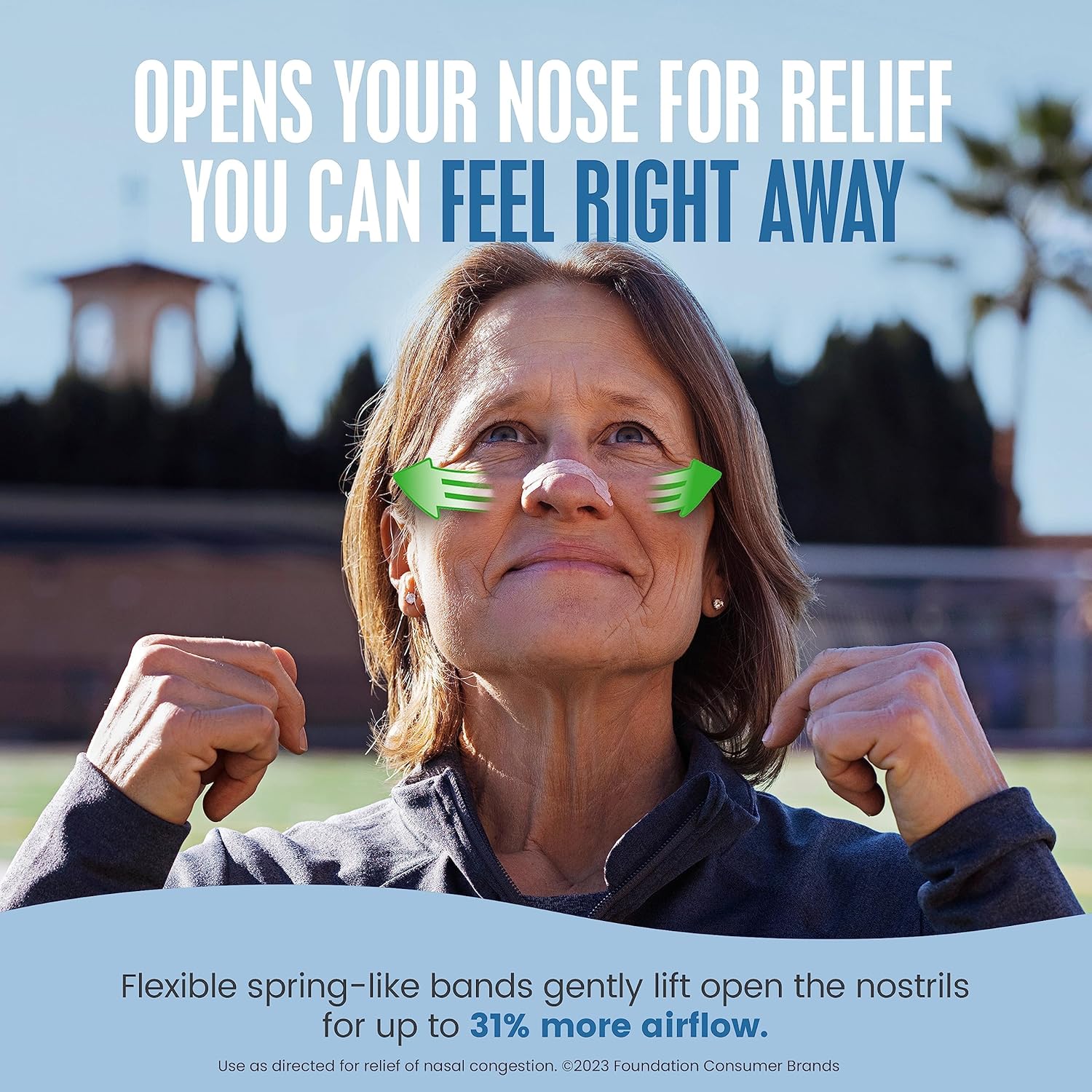 Breathe Right Nasal Strips, Extra Strength Tan Nose Strips, Drug-Free Nasal Congestion Relief for Better Breathing, Help Relieve Snoring, Caused by Colds & Allergies, Deviated Septum, 26ct - Image 3