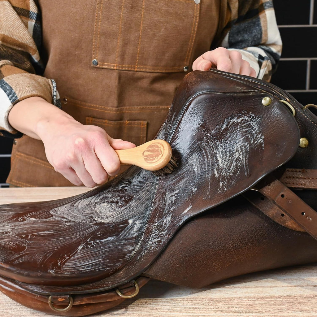 All natural castile soap and beeswax leather tack cleaner kit