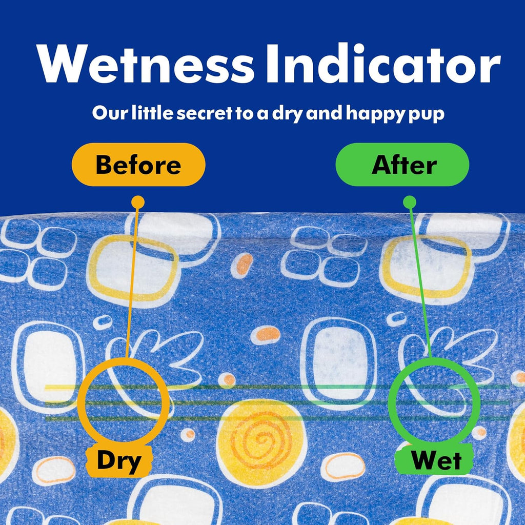 Super absorbent core layer and leak proof barriers of pet diaper