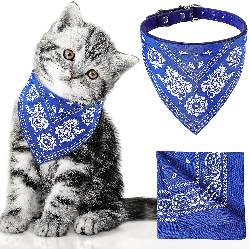 Chicingyou Cat Dog Bandana Collar & Owner Matching Paisley Pattern Bandana Women Headband Square Scarf Headwear Puppy Scarf for Small Dog Adjustable Cat Collar Triangle Neckerchief Handkerchief(Black) - Image 10