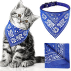 Chicingyou Cat Dog Bandana Collar & Owner Matching Paisley Pattern Bandana Women Headband Square Scarf Headwear Puppy Scarf for Small Dog Adjustable Cat Collar Triangle Neckerchief Handkerchief(Black) - Image 10