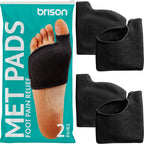 Brison Podiatrist-Designed Metatarsal Pads front view for ball of foot pain relief.