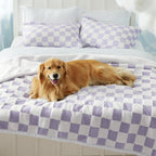 LE SURE Waterproof Puppy Blanket for Small Dogs - Washable Double Sided Dog Blankets with Warm Jacquard Shag and Soft Sherpa Fleece, Pet Cat Blanket for Couch Protection, 3D Textured Cloud, Blue - Image 9