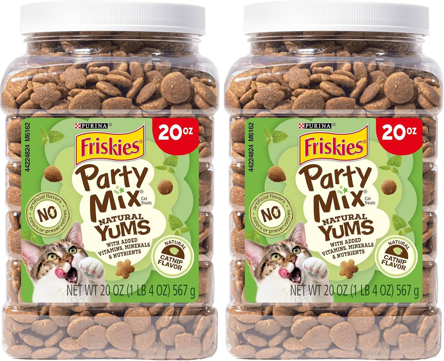 Purina Friskies Made in USA Facilities, Natural Cat Treats, Party Mix Natural Yums Catnip Flavor - 20 Ounce (Pack of 1) - Image 12