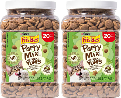 Purina Friskies Made in USA Facilities, Natural Cat Treats, Party Mix Natural Yums Catnip Flavor - 20 Ounce (Pack of 1) - Image 12