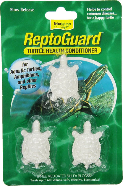 Tetra Fauna ReptoGuard Turtle Health Conditioner 3 count front view packaging