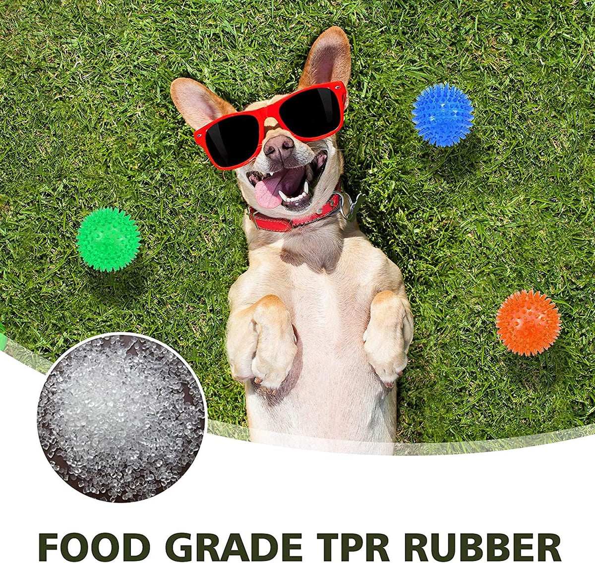 Floating Petizer dog toy balls in water