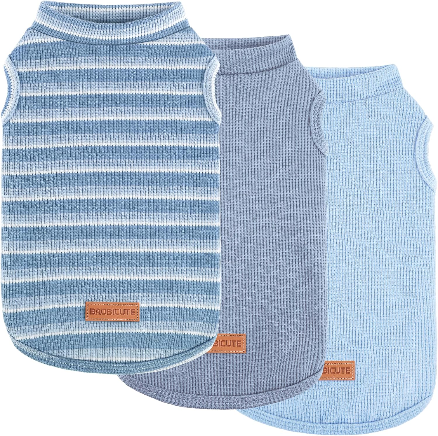 3Pack Dog Shirts Lightweight Waffle Dog Shirt for Small Dogs Sleeveless Dog Shirt for Small Medium Boy Girl Dogs Cozy & Breathable Pet Vest - Image 10