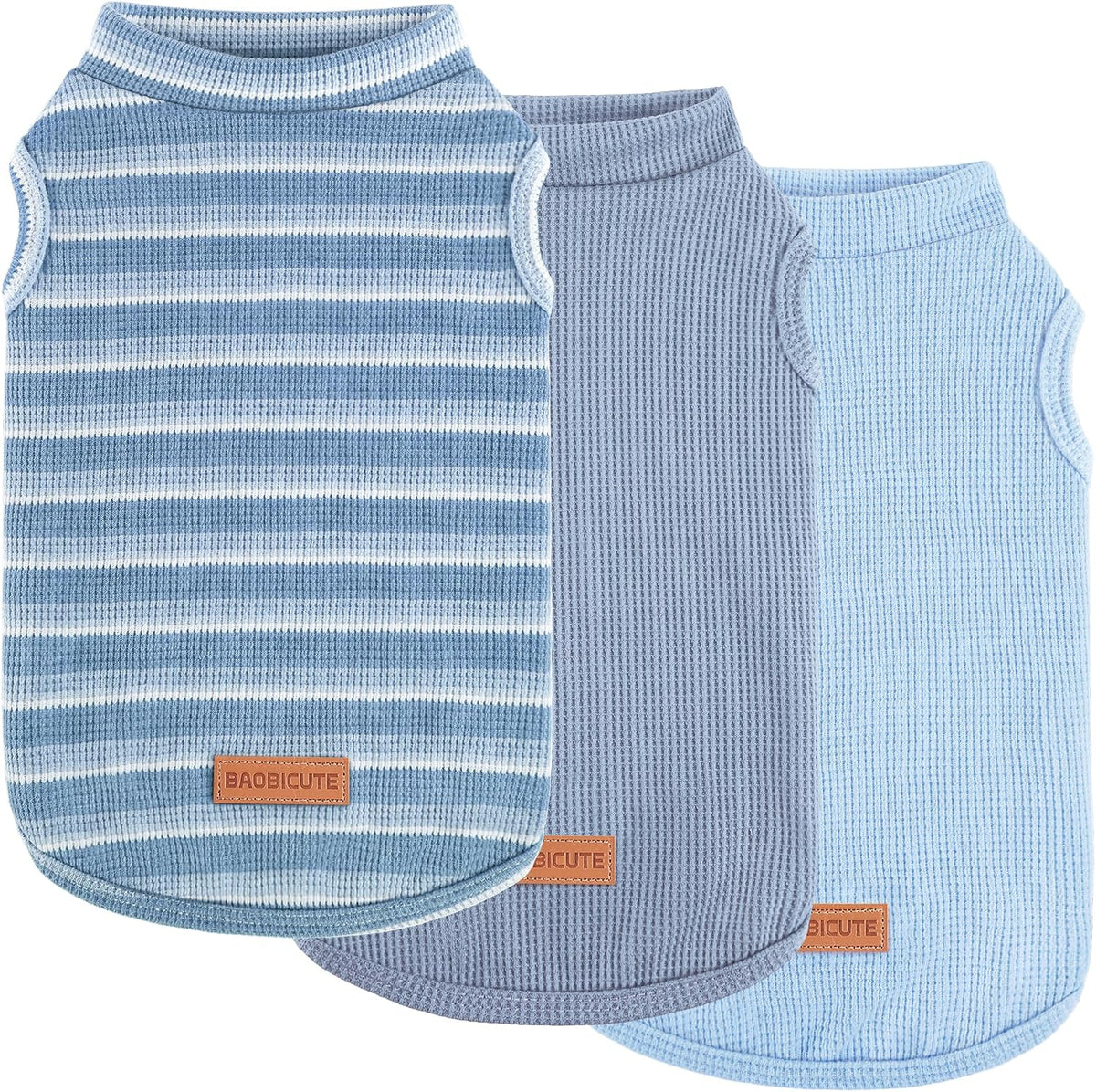 3Pack Dog Shirts Lightweight Waffle Dog Shirt for Small Dogs Sleeveless Dog Shirt for Small Medium Boy Girl Dogs Cozy & Breathable Pet Vest - Image 10