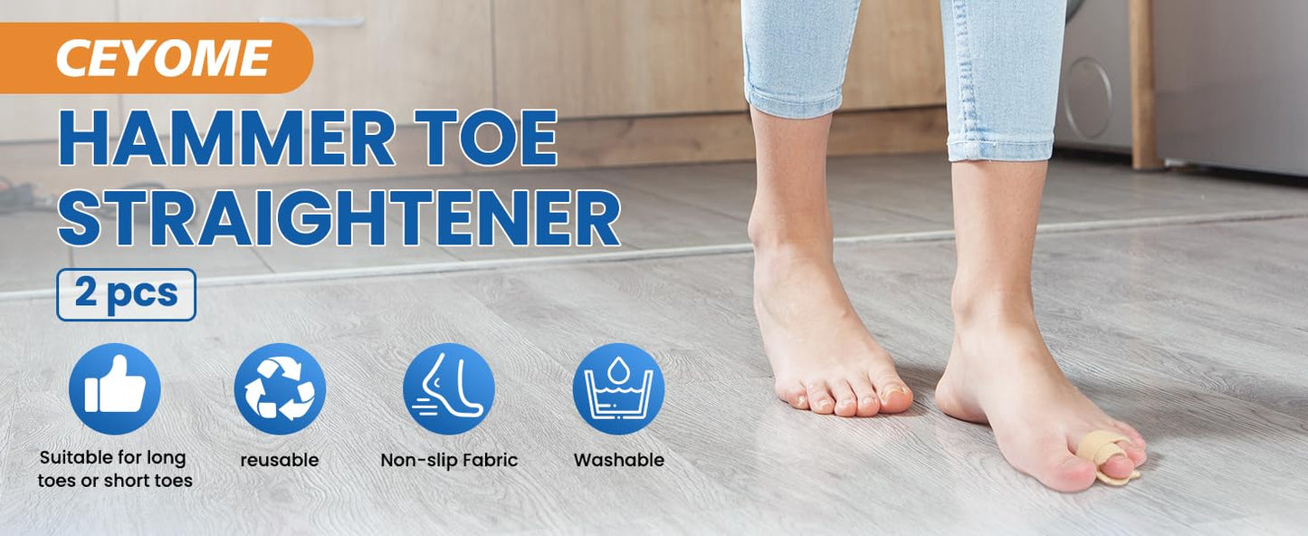 Comfortable toe spacer and straightener for daily footwear