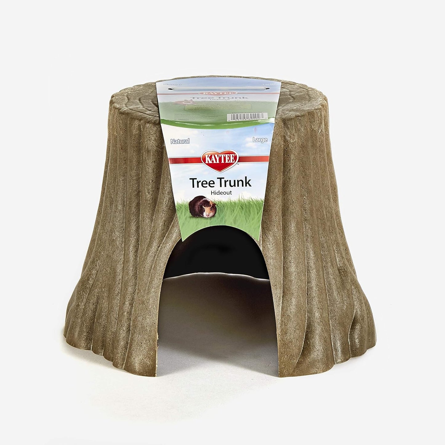 Kaytee Natural Tree Trunk Habitat Hideout for Pet Dwarf Rabbits, Guinea Pigs, Hamsters, and Chinchillas, Large - Image 1