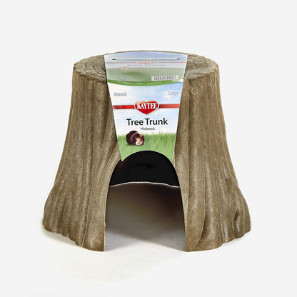 Kaytee Natural Tree Trunk Habitat Hideout for Pet Dwarf Rabbits, Guinea Pigs, Hamsters, and Chinchillas, Large - Image 1