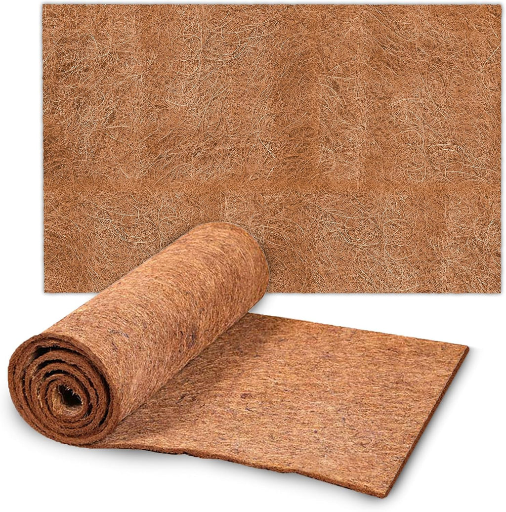 SunGrow coco fiber reptile carpet front view showing natural coir texture