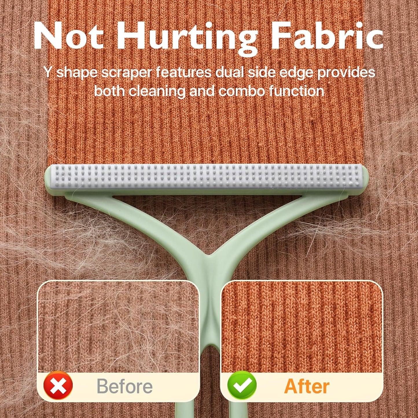 AXEGY blue silicone pet hair remover brush for delicate fabrics