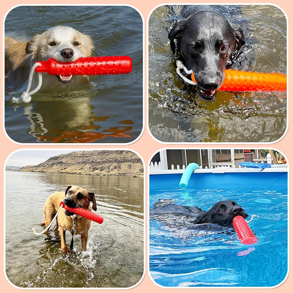 Side view of Segzwlor eleven inch training bumper for small medium large dogs.